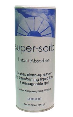 ABSORBENT POWDER F/SPILLS 6/12oz, LEMON-SCENT VOMIT, 