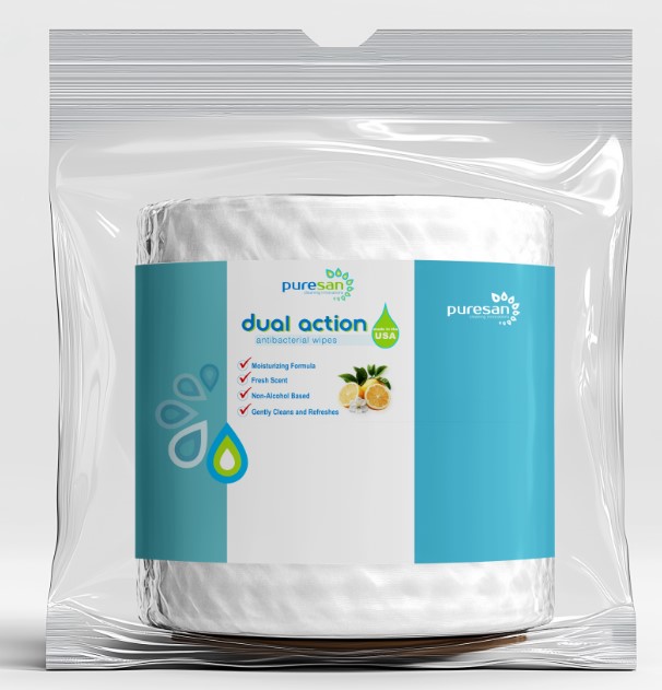 PURESAN DUAL ACTION  ANTIBACTERIAL WIPES 2000/ 2
